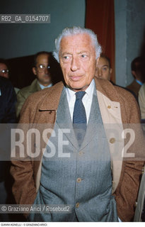 Venezia,1993.Ritratto del Presidente della Fiat Gianni Agnelli. Economia Agnelli imprenditore avvocato politica  Presidente FIAT ritratto .Venice,1993.Portrait of the President of FIAT Gianni Agnelli, lawyer and businessman ©Graziano Arici/Rosebud2