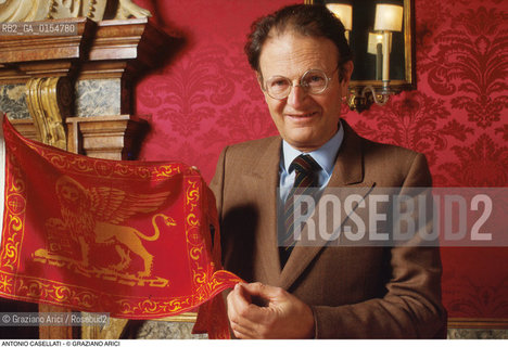 Venezia, 1988. Ritratto del sindaco di Venezia Antonio Casellati. Politica sindaco ritratto.Venice, 1988. Portrait of the mayor of Venice Antonio Casellati ©Graziano Arici/Rosebud2