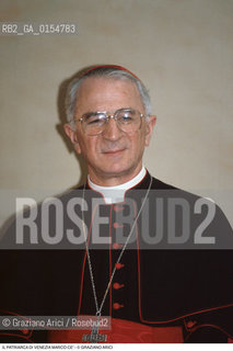 Venezia,1985.Ritratto del Patriarca di Venezia Marco Cè. Ritratto patriarca cardinale .Venice,1985. Portrait of the Patriarch of Venice Mario Cè  ©Graziano Arici/Rosebud2