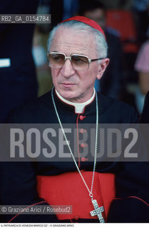 Venezia,1985.Ritratto del Patriarca di Venezia Marco Cè. Ritratto patriarca cardinale .Venice,1985. Portrait of the Patriarch of Venice Mario Cè  ©Graziano Arici/Rosebud2