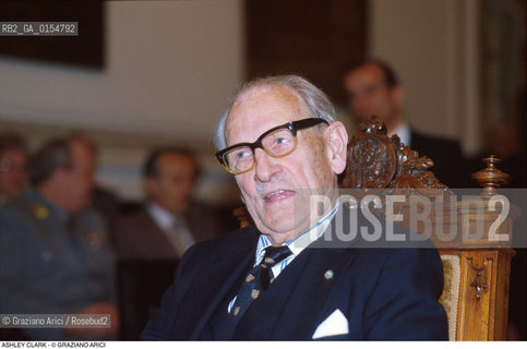 Venezia,1982.Ritratto dell ex ambasciatore Gran bretagna Ashley Clark Venice,1982. Portrait of the e xambassador Great Britain Ashley Clark   ©Graziano Arici/Rosebud2