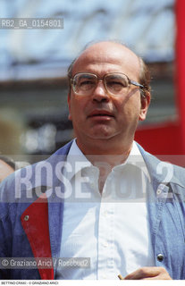 Venezia,1986.Ritratto del politico Bettino Craxi con Nereo Laroni, sindaco di Venezia. Politica Presidente del Consiglio dei Ministri segretario partito socialista politico ritratto.Venice,1986. Portrait of the politician Bettino Craxi president of the Council of Ministers with the mayor of Venice Nereo Laroni ©Graziano Arici/Rosebud2