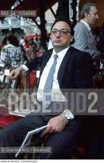 Venezia,1993.Ritratto del politico ed ex Ministro degli Esteri Gianni De Michelis. Politica politico ritratto ministro.Venice,1993. Portrait of the politician Gianni De Michelis ©Graziano Arici/Rosebud2