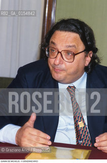 Venezia,1993.Ritratto del politico ed ex Ministro degli Esteri Gianni De Michelis. Politica politico ritratto ministro.Venice,1993. Portrait of the politician Gianni De Michelis ©Graziano Arici/Rosebud2