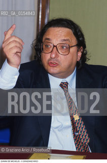 Venezia,1993.Ritratto del politico ed ex Ministro degli Esteri Gianni De Michelis. Politica politico ritratto ministro.Venice,1993. Portrait of the politician Gianni De Michelis ©Graziano Arici/Rosebud2