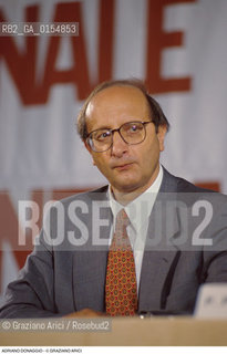 Venezia,1992.Ritratto del giornalista Donaggio Adriano.Giornalismo giornalista ritratto.Venice,1992. Portrait of the journalist Donaggio Adriano ©Graziano Arici/Rosebud2