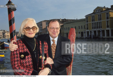 Venezia,1997.Il politico Marco Formentini con la moglie Augusta. Politica politico ritratto.Venice,1997.The politician Marco Formentini with his wife Augusta ©Graziano Arici/Rosebud2