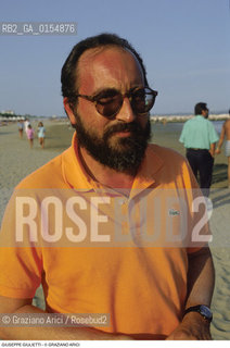 Venezia,1997.Ritratto del giornalista e politico Giuseppe Giulietti.Giornalismo giornalista ritratto politica.Venice,1997. Portrait of the journalist and politician Giuseppe Giulietti ©Graziano Arici/Rosebud2