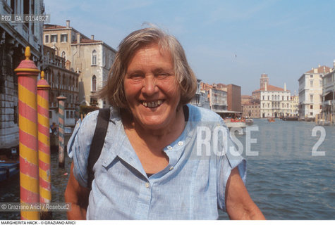 Venezia,1997.Ritratto di Margherita Hack, astrofisica e scienziata. Scienza scienziata astrofisica ritratto scrittrice scientifico.Venice,1980. Portrait of the astrophysicist and popular science writer  Margherita Hack ©Graziano Arici/Rosebud2
