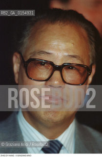 Venezia,1988.Ritratto del politico cinese Zhao Ziyang. Politica politico ritratto Cina Primo Ministro.Venice,1988. Portrait of  politician Zhao Ziyang - Peoplès Republic of China ©Graziano Arici/Rosebud2