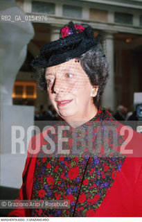 -Venezia,1989. La soprintendente ai beni culturali Margherita Asso ritratta a Palazzo Grassi. Arte beni soprintenendenza ritratto.-venice,1989. Margherita Asso portraits ©Graziano Arici/Rosebud2