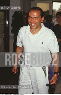 - Venezia, 1987.44°Festival Internazionale dArte Cinematografica di Venezia.Ritratto di Silvio Berlusconi, Presidente Fininvest. Cinema ritratto  Finivest imprenditore .- Venice,1987.44th Venice International Film Festival.Portrait of the businessman Silvio Berlusconi ©Graziano Arici/Rosebud2