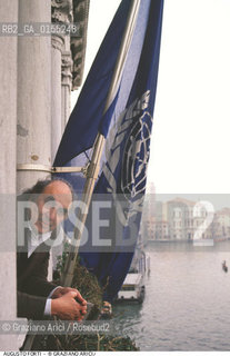 Venezia,1990.Ritratto del geologo Forti Augusto, direttore sede Unesco di Venezia. Scienza fisica Unesco direttore.Venice,1990. Portrait of the director of Unesco in Venice, Forti Augusto  ©Graziano Arici/Rosebud2