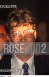 Venezia,1996.Ritratto di Bill Gates,informatico e imprenditore, fondatore della Microsoft. Informatica tecnologia computer imprenditore.Venice,1996. Portrait of the Bill Gates,business magnate, investor and founder of Microsoft ©Graziano Arici/Rosebud2