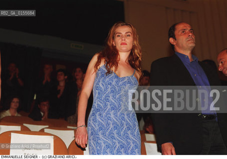 - Venezia, 1998. 55°Festival Internazionale dArte Cinematografica di Venezia.Ritratto dellattrice Emmanuelle Seigner  Cinema ritratto attrice.- Venice,1998. 55th Venice International Film Festival.Portrait of the actress Emmanuelle Seigner  ©Graziano Arici/Rosebud2
