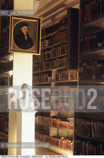 Weimar (Germania)1994.Biblioteca del classici della Letteratura tedesca (Zentralbibliothek der deutschen classic).Biblioteca cultura letteratura libro particolare Goethe Schiller libro -Weimar (Germany)1994.The central librar of german classical literature:books ©Graziano Arici/Rosebud2