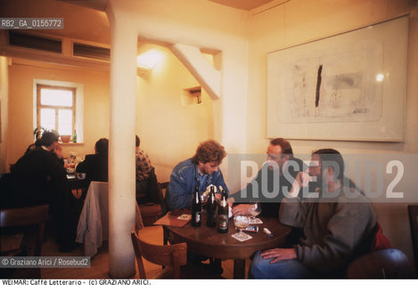 Weimar (Germania)1994.Biblioteca del classici della Letteratura tedesca (Zentralbibliothek der deutschen classic):il caffè letterario Biblioteca cultura letteratura libro particolare Goethe Schiller libro -Weimar (Germany)1994.The central librar of german classical literature:the literry cafè ©Graziano Arici/Rosebud2