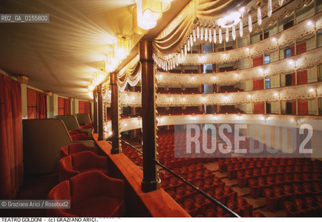 -Venezia,1997.Teatro Goldoni a Venezia:interno. Teatro architettura interno Goldoni –Venice,1997. Interior of the Goldoni Theatre ©Graziano Arici/Rosebud2