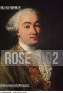 -VENEZIA,1993. RITRATTO DEL COMMEDIOGRAFO CARLO GOLDONI  DIPINTO DA ALESSANDRO LONGHI {PRIMA DELLA PARTENZA PER LA FRANCIA 1761} COMMEDIA TEATRO RITRATTO COMMEDIOGRAFO.-VENICE,1993. THE THEATER PLAYWRIGHT CARLO GOLDONI: HIS PORTRAIT PAINTING BY ALESSANDRO LONGHI {BEFORE DEPARTURE TO FRANCE IN 1761} -ARCHIVIO ©Graziano Arici/Rosebud2 La cessione dei diritti di questa immagine si intende per quanto di nostra competenza. Non comprende invece le eventuali spese  relative a diritti che potranno essere richiesti dagli Enti o persone fisiche cui appartengono eventualmente i soggetti  ripresi. Tali costi, ove necessari, e l’espletamento di qualsivoglia pratica di richiesta di concessione del permesso di pubblicazione sono esclusivamente a carico e a cura del soggetto acquirente di questa immagine.