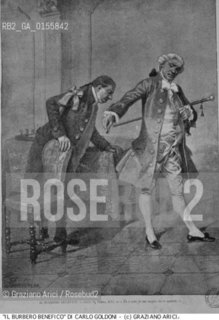 -STAMPA PER LA COMMEDIA IL BURBERO BENEFICO (1771) DI CARLO GOLDONI DALLEDIZIONE DELLE OPERE PUBBLICATA NEL 1888 DA SONZOGNO E DISEGNO DI MANTEGAZZA COMMEDIA TEATRO RITRATTO COMMEDIOGRAFO.-PRINT FOR COMEDY IL BURBERO BENEFICO (1771) BY CARLO GOLDONI FROM WORKS EDITION PUBLISHED BY SONZOGNO IN 1888 AND DRAWING BY MANTEGAZZA - ARCHIVIO ©Graziano Arici/Rosebud2 .La cessione dei diritti di questa immagine si intende per quanto di nostra competenza. Non comprende invece le eventuali spese  relative a diritti che potranno essere richiesti dagli Enti o persone fisiche cui appartengono eventualmente i soggetti  ripresi. Tali costi, ove necessari, e l’espletamento di qualsivoglia pratica di richiesta di concessione del permesso di pubblicazione sono esclusivamente a carico e a cura del soggetto acquirente di questa immagine.