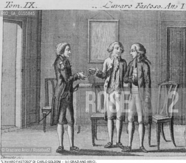 -STAMPA PER LA COMMEDIA LAVARO FASTOSO (1772)DI CARLO GOLDONI DALLEDIZIONE DELLE OPERE PUBBLICATA NEL 1788 DA ANTONIO ZATTA. COMMEDIA COMMEDIOGRAFO STAMPA EDIZIONE.-PRINT FOR COMEDY LAVARO FASTOSO  (1772)BY CARLO GOLDONI  FROM WORKS EDITION PUBLISHED BY ANTONIO ZATTA IN 1788 .- ARCHIVIO ©Graziano Arici/Rosebud2 La cessione dei diritti di questa immagine si intende per quanto di nostra competenza. Non comprende invece le eventuali spese  relative a diritti che potranno essere richiesti dagli Enti o persone fisiche cui appartengono eventualmente i soggetti  ripresi. Tali costi, ove necessari, e l’espletamento di qualsivoglia pratica di richiesta di concessione del permesso di pubblicazione sono esclusivamente a carico e a cura del soggetto acquirente di questa immagine.