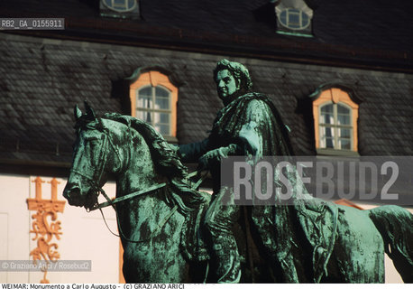 -Weimar (Germania)1994.Monumento equestre al duca Carlo Augusto di Sassonia. Cultura statua monumento duca                                                                                       -Weimar (Germany)1994.Duke Carlo Augusto Monument  ©Graziano Arici/Rosebud2