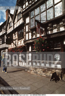 -Stratford-upon-Avon (Gran Bretagna),1988.Garrick Inn, casa natale della madre di John Harvard,fondatore della Harvard University..-Stratford-upon-Avon (Great Britain),1988.Garrick Inn, birthplace of the mother of John Harvard,founder of the Harvard University ©Graziano Arici/Rosebud2