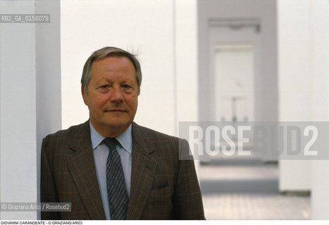 -Venezia,1986.XLII Esposizione dArte Internazionale, la Biennale di Venezia.Ritratto del critico darte e storico Giovanni Carandente.Arte critico storico ritratto.-Venice,1986.XLII International Art Exhibition, Art Biennale of Venice.Portrait of the art critic and historian Giovanni Carandente  ©Graziano Arici/Rosebud2    .