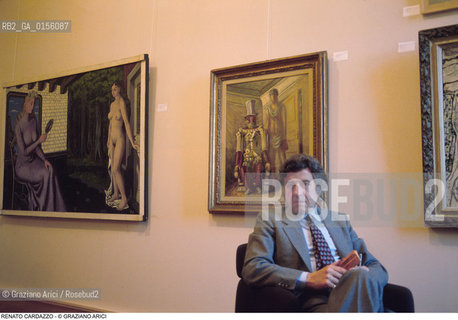-Venezia,1982.Ritratto del gallerista Renato Cardazzo,galleria Del Naviglio.Arte gallerista ritratto -Venice,1992.Portrait of the gallery manager Renato Cardazzo ©Graziano Arici/Rosebud2