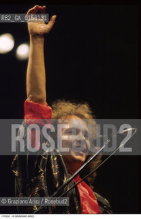 Venezia,1993.Ritratto del bassista dei Pooh Red Canzian Musica bassista basso ritratto -Venice,1993. Portrait of the bassist Red Canzian ©Graziano Arici/Rosebud2