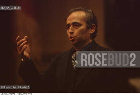 Verona,1995.Ritratto del tenore Josè Carreras Musica allArena di Verona cantante lirica tenore opera ritratto -Verona,1995. Portrait of the tenor Josè Carreras in the Arena of Verona ©Graziano Arici/Rosebud2