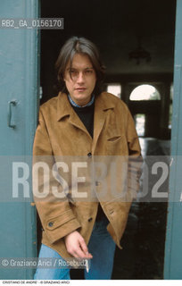 Venezia,1988.Ritratto del cantautore Cristiano De Andrè.Musica cantante ritratto cantautore violinista sigaretta-Venice,1988. Portrait of the singer and songwriter Cristiano De Andrè ©Graziano Arici/Rosebud2