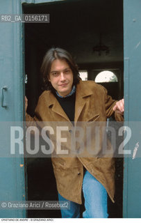 Venezia,1988.Ritratto del cantautore Cristiano De Andrè.Musica cantante ritratto cantautore violino -Venice,1988. Portrait of the singer and songwriter Cristiano De Andrè ©Graziano Arici/Rosebud2