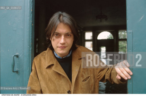 Venezia,1988.Ritratto del cantautore Cristiano De Andrè.Musica cantante ritratto cantautore violino -Venice,1988. Portrait of the singer and songwriter Cristiano De Andrè ©Graziano Arici/Rosebud2