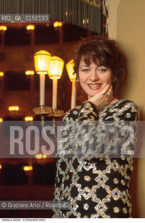 Teatro La Fenice,Venezia,1995.Ritratto della cantante lirica, la soprano Daniela Dessì. Ritratto musica lirica soprano opera.Teatro La Fenice Venice,1995.Portrait of the opera singer, the Italian soprano Daniela Dessì  ©Graziano Arici/Rosebud2