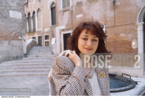Venezia,1995.Ritratto della cantante lirica, la soprano Daniela Dessì . Ritratto musica lirica soprano opera.Venice,1995.Portrait of the opera singer, the Italian soprano Daniela Dessì ©Graziano Arici/Rosebud2