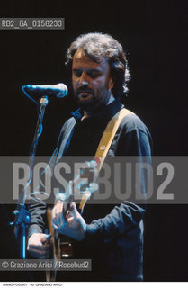 Venezia,1992.Ritratto del cantautore Ivano Fossati.Musica cantante ritratto cantautore concerto chitarra -Venice,1992. Portrait of the singer and songwriter Eugenio Finardi  ©Graziano Arici/Rosebud2