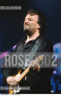 Venezia,1992.Ritratto del cantautore Ivano Fossati.Musica cantante ritratto cantautore concerto chitarra -Venice,1992. Portrait of the singer and songwriter Eugenio Finardi  ©Graziano Arici/Rosebud2