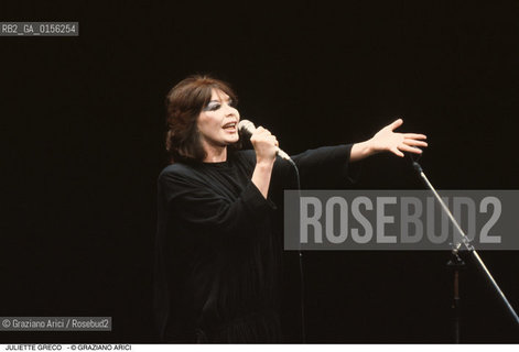 Venezia,1994.Ritratto della cantante e attrice Juliette Gréco Musica cantante poesia letteratura ritratto -Venice,1994. Portrait of the singer and actress Juliette Gréco©Graziano Arici/Rosebud2
