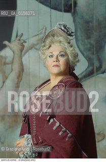 Venezia,1989.Ritratto della cantante lirica, la mezzosoprano Marilyn Horne con un costume di scena.Ritratto musica cantante lirica soprano cappello costume.Venice,1989.Portrait of the operatic mezzosoprano Marilyn Horne ©Graziano Arici/Rosebud2
