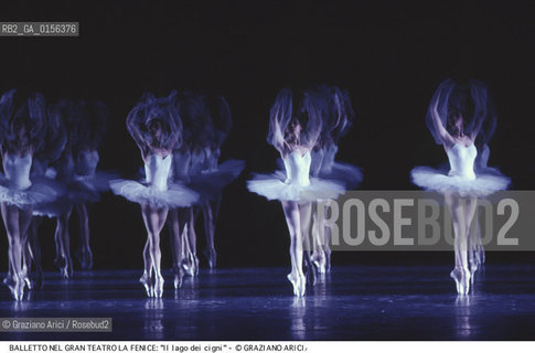 Venice, 1988. Gran Teatro La Fenice.Swan Lake ballet, coreographed by Marius Petipa and Lev Ivanov, music by Pyotr Ilyich Tchaikovsky, corps ballet of the S.M.Kirov theatre Leningrad .Venezia, 1988. Gran Teatro La Fenice. Balletto Il Lago dei Cigni,corpo di ballo teatro S.M.Kirov di Leningrado, coreografia di Marius Petipa e Lev Ivanov, musica di Pyotr Ilyich Tchaikovsky. Danza balletto classica Lago dei cigni Fenice ©Graziano Arici/Rosebud2 La cessione dei diritti di questa immagine si intende per quanto di nostra competenza. Non comprende invece le eventuali spese  relative a diritti che potranno essere richiesti dagli Enti o persone fisiche cui appartengono eventualmente i soggetti  ripresi. Tali costi, ove necessari, e l’espletamento di qualsivoglia pratica di richiesta di concessione del permesso di pubblicazione sono esclusivamente a carico e a cura del soggetto acquirente di questa immagine.