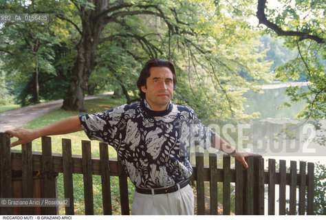 Salisburgo,1993.Ritratto del direttore dorchestra Riccardo Muti.Musica classica direttore orchestra ritratto .Salzburg,1993.Portrait of the conductor Riccardo Muti ©Graziano Arici/Rosebud2