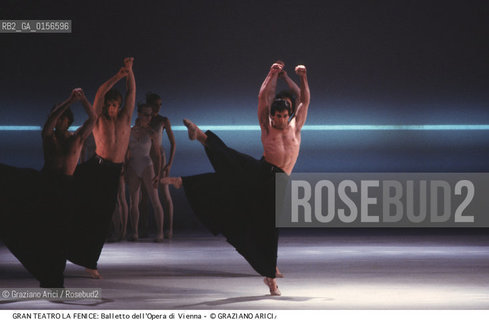 VENEZIA,1988. IL BALLETTO DELLOPERA DI VIENNA.AL GRAN TEATRO LA FENICE DI {VENEZIA} . CORPO DI BALLO WIENER STAATSOPERNBALLETT. DANZA BALLETTO VIENNA.VENICE,1988. DANCE BALLET  AT GRAN TEATRO LA FENICE {VENICE}:THE CORPS  BALLET WIENER STAATSOPERNBALLETT ©Graziano Arici/Rosebud2 La cessione dei diritti di questa immagine si intende per quanto di nostra competenza. Non comprende invece le eventuali spese  relative a diritti che potranno essere richiesti dagli Enti o persone fisiche cui appartengono eventualmente i soggetti  ripresi. Tali costi, ove necessari, e l’espletamento di qualsivoglia pratica di richiesta di concessione del permesso di pubblicazione sono esclusivamente a carico e a cura del soggetto acquirente di questa immagine.