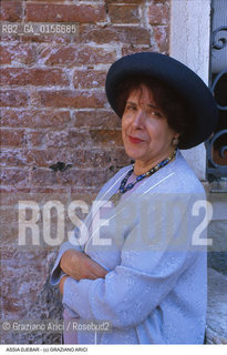 Nome: .DJEBAR ASSIA.Descrizione: .LETTERATURA SCRITTRICE ARABA.LITERATURE ARAB WRITER.Credit: ©Graziano Arici/Rosebud2 / Costo: .A.Nazione: .ALGERIA.ALGERIA.Cittˆ: .VENEZIA.VENICE.Data: .1999.