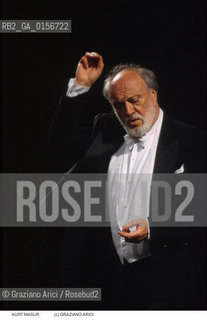 Nome: .MASUR KURT.Descrizione: .MUSICA CLASSICA DIRETTORE DORCHESTRA / DIRIGE.CLASSIC MUSIC  CONDUCTOR / CONDUCTING THE ORCHESTRA.Credit: ©Graziano Arici/Rosebud2 / Costo: .A.Nazione: .USA.USA.Cittˆ: .VENEZIA.Data: .1999.