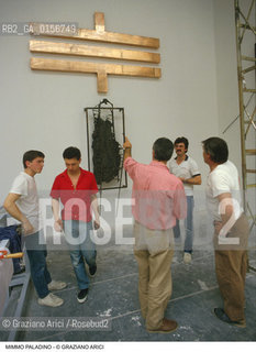 Nome: .PALADINO MIMMO.Descrizione: .ARTE BIENNALE.Credit: ©Graziano Arici/Rosebud2 / Costo: .A.Nazione: .ITALIA.Cittˆ: .VENEZIA.Data: .1988.