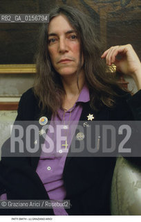 Nome: .SMITH PATTI.Descrizione: .MUSICA ROCK CANTANTE LETTERATURA POETESSA .ROCK MUSIC SINGER LITERATURE POETESS.Credit: ©Graziano Arici/Rosebud2 / Costo: .A.Nazione: .USA.Cittˆ: .VENEZIA.VENICE.Data: .1999.