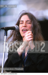 Nome: .SMITH PATTI.Descrizione: .MUSICA ROCK CANTANTE LETTERATURA POETESSA.ROCK MUSIC SINGER LITERATURE POETESS .Credit: ©Graziano Arici/Rosebud2 / Costo: .A.Nazione: .USA.Cittˆ: .VENEZIA.VENICE.Data: .1999.