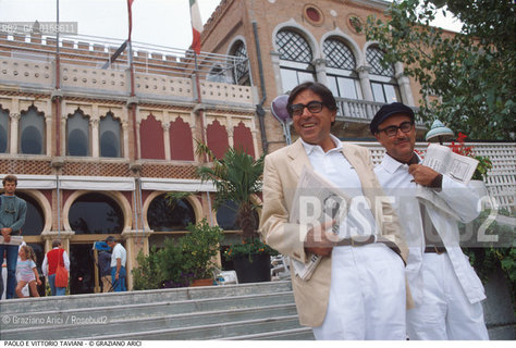 Caption: Nome: .TAVIANI PAOLO E VITTORIO.Descrizione: .CINEMA REGISTI ALLA MOSTRA DEL CINEMA / FRATELLI  HOTEL EXCELSIOR.CINEMA DIRECTORS / AT THE {VENICE} FILM FESTIVAL / BROTHERS.Credit: ©Graziano Arici/Rosebud2 / Costo: .A.Nazione: .ITALIA.ITALY.Cittˆ: ..Data:.1990
