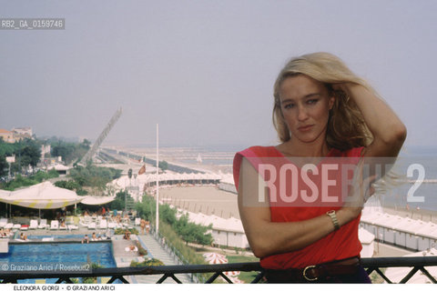 Nome: .GIORGI ELEONORA.Descrizione: .CINEMA ATTRICE/AL LIDO DI VENEZIA.Credit: ©Graziano Arici/Rosebud2 / Costo: .A.Nazione: .ITALIA.Cittˆ: .VENEZIA.Data: .1987.